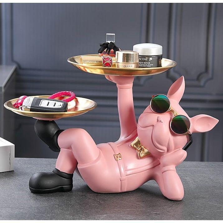Vide Poche Design Bouledogue | Otis - Designix Vide poche Gris