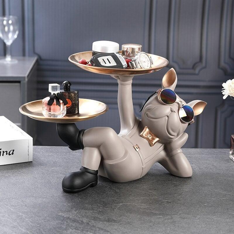 Vide Poche Design Bouledogue | Otis - Designix Vide poche Gris