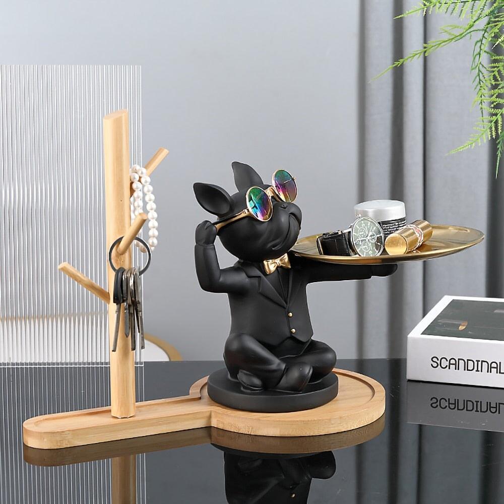 Vide Poche Design Bouledogue | Tidal - Designix Vide poche Noir