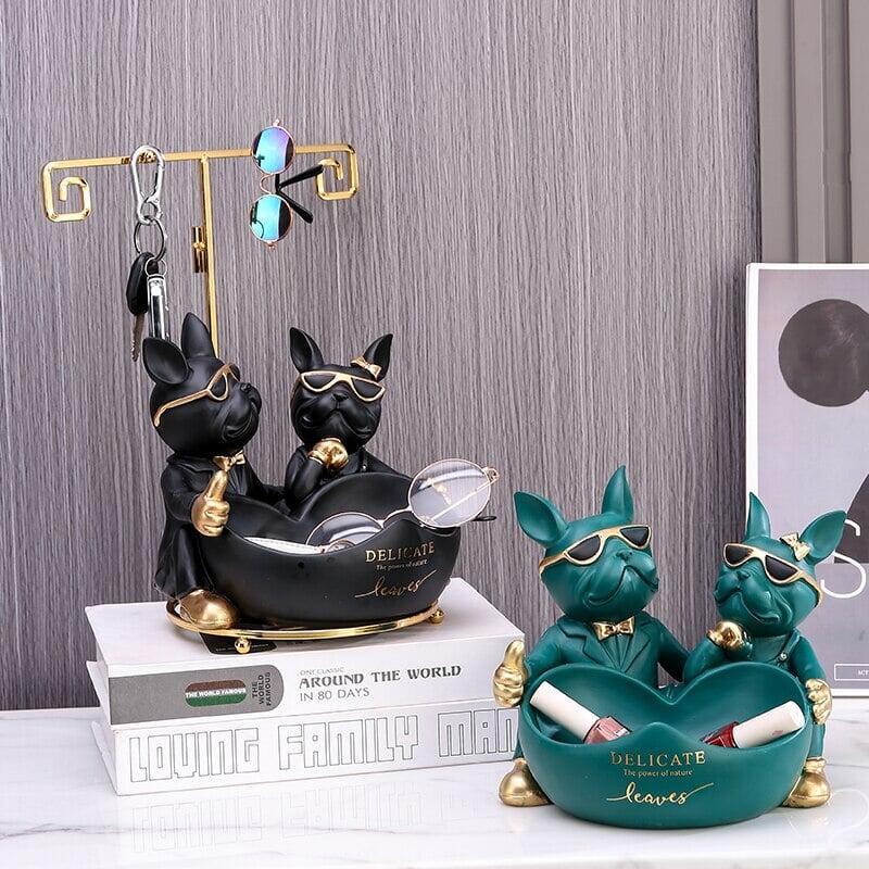 Vide Poche Design Bouledogue | Whiskers - Designix Vide poche Noir