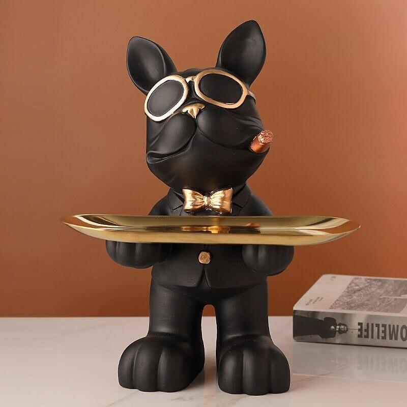 Vide Poche Design Bouledogue | Zeus - Designix Vide poche Noir