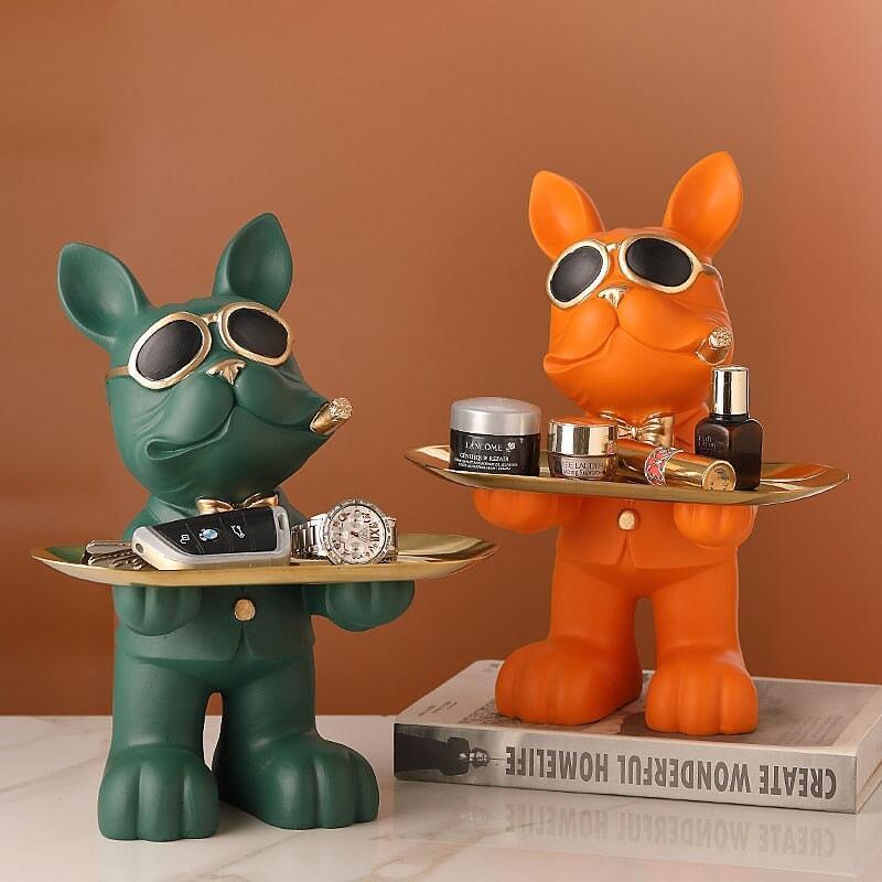 Vide Poche Design Bouledogue | Zeus - Designix Vide poche Rouge