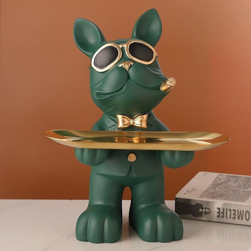 Vide Poche Design Bouledogue | Zeus - Designix Vide poche Vert