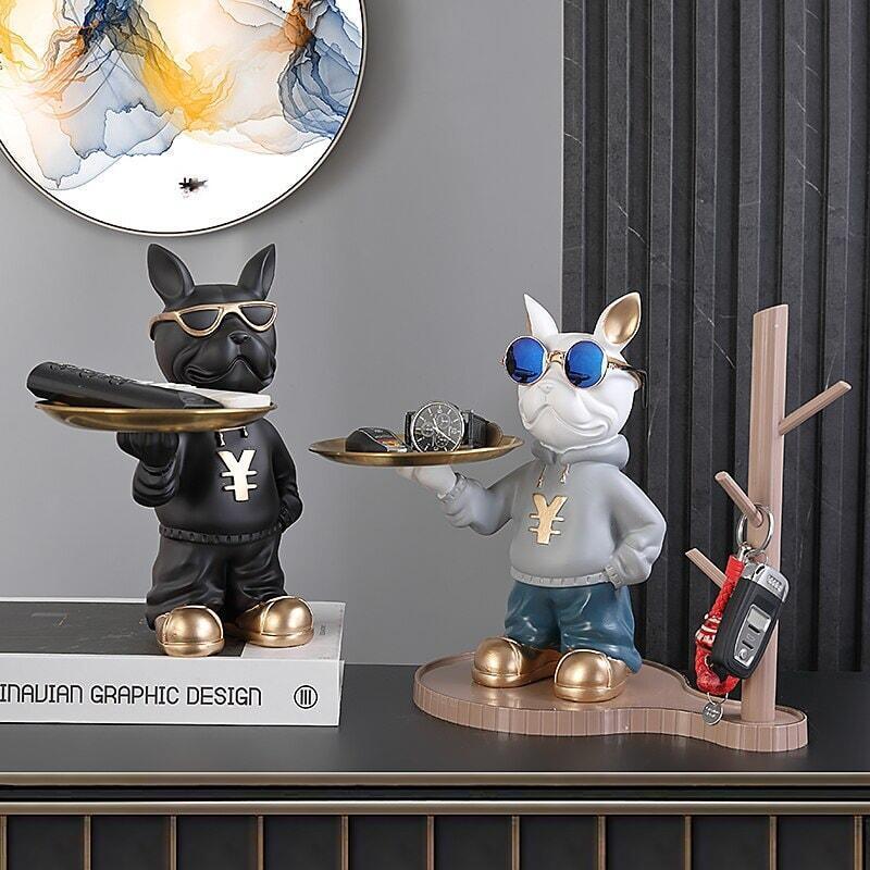 Vide Poche Design Bulldog | Captain - Designix Vide poche Noir