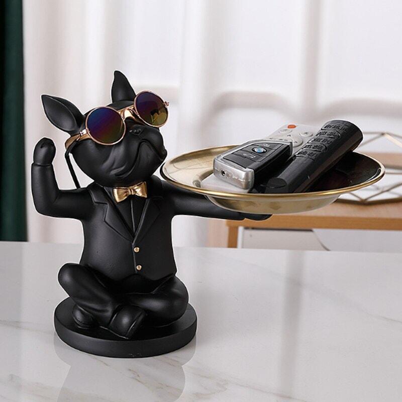 Vide Poche Design Bulldogue | Socks - Designix Vide poche Noir