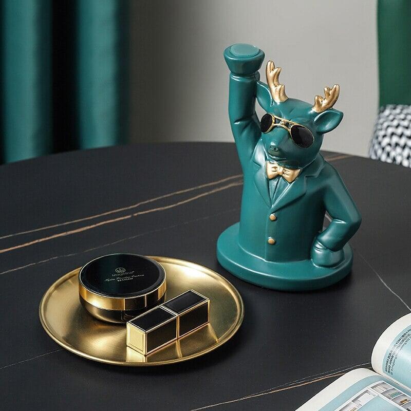Vide Poche Design Cerf | Ginger - Designix Vide poche Noir