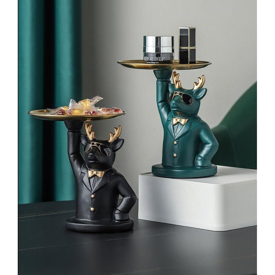 Vide Poche Design Cerf | Ginger - Designix Vide poche Noir