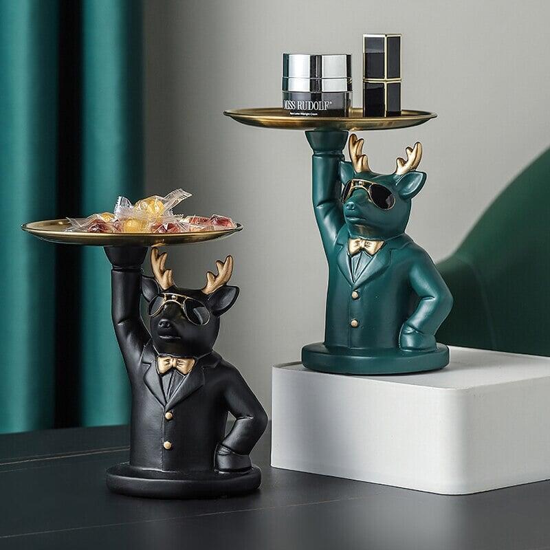 Vide Poche Design Cerf | Ginger - Designix Vide poche Noir