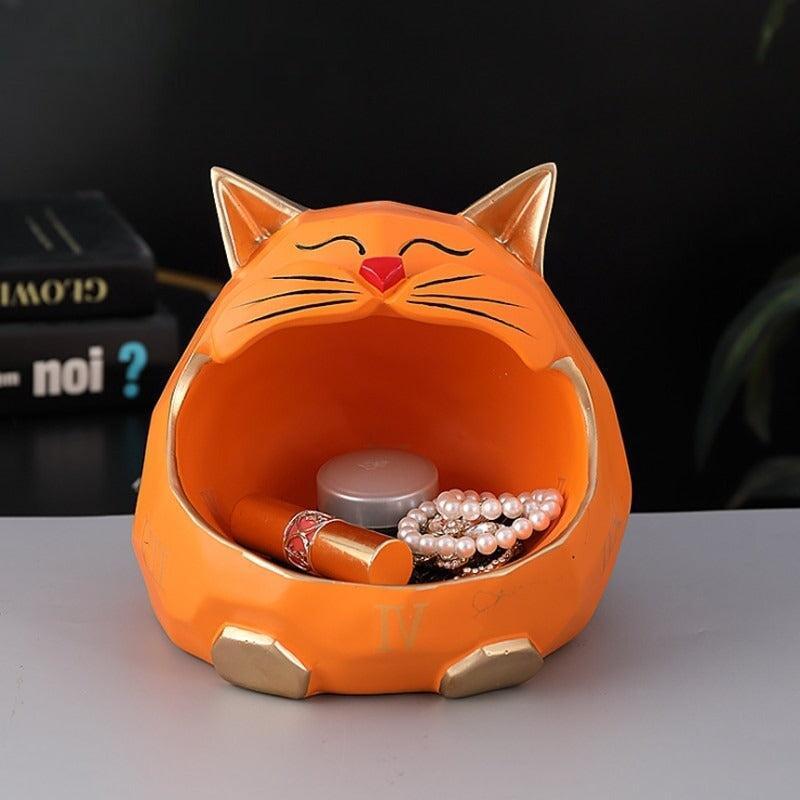 Vide Poche Design Chat | Mistoffelees - Designix Vide poche Orange