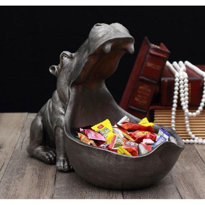 Vide Poche Design Hippopotame | Cash - Designix Vide poche Bleu