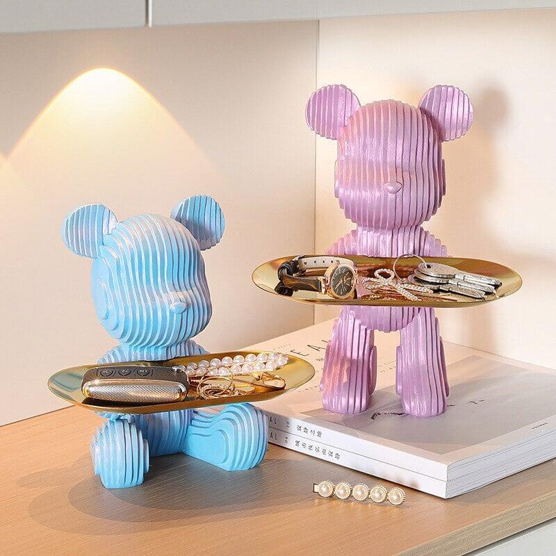 Vide Poche Design Ourson | Choupinou - Designix Vide poche Assis Rose