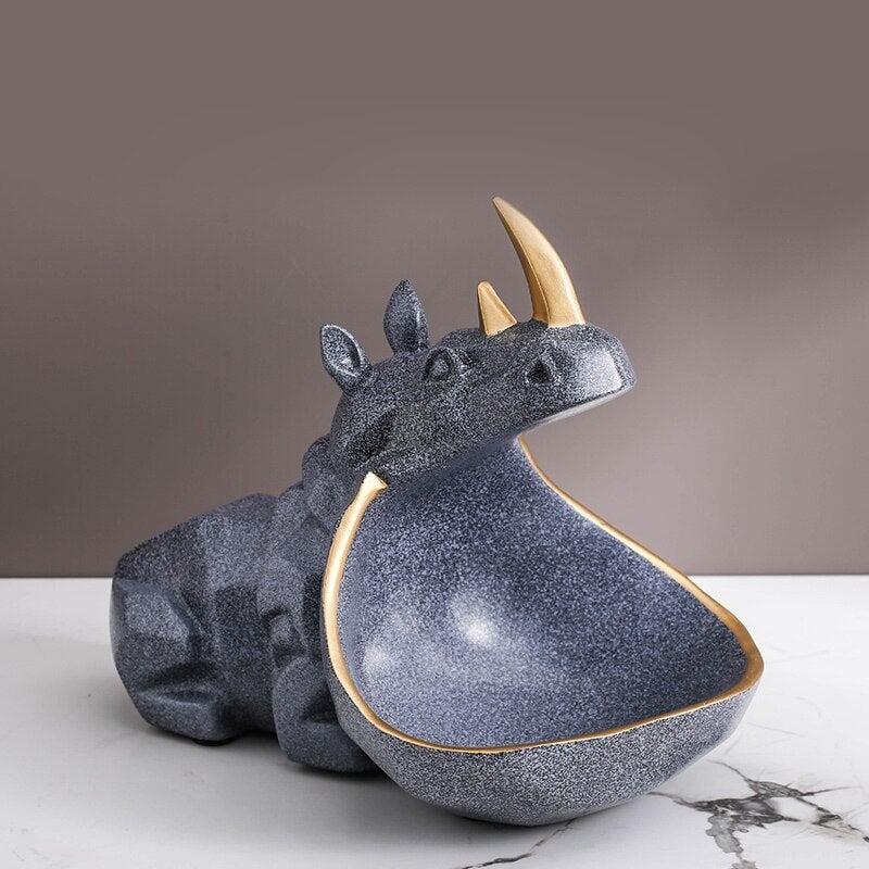Vide Poche Design Rhinoceros | Bruno - Designix Vide poche Bleu