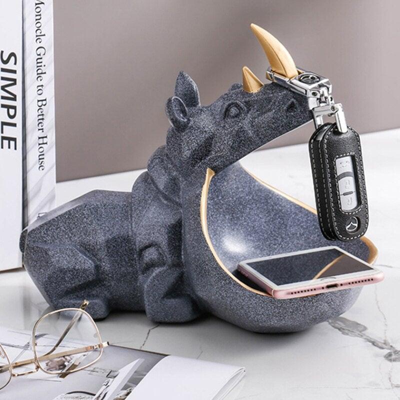 Vide Poche Design Rhinoceros | Bruno - Designix Vide poche Noir