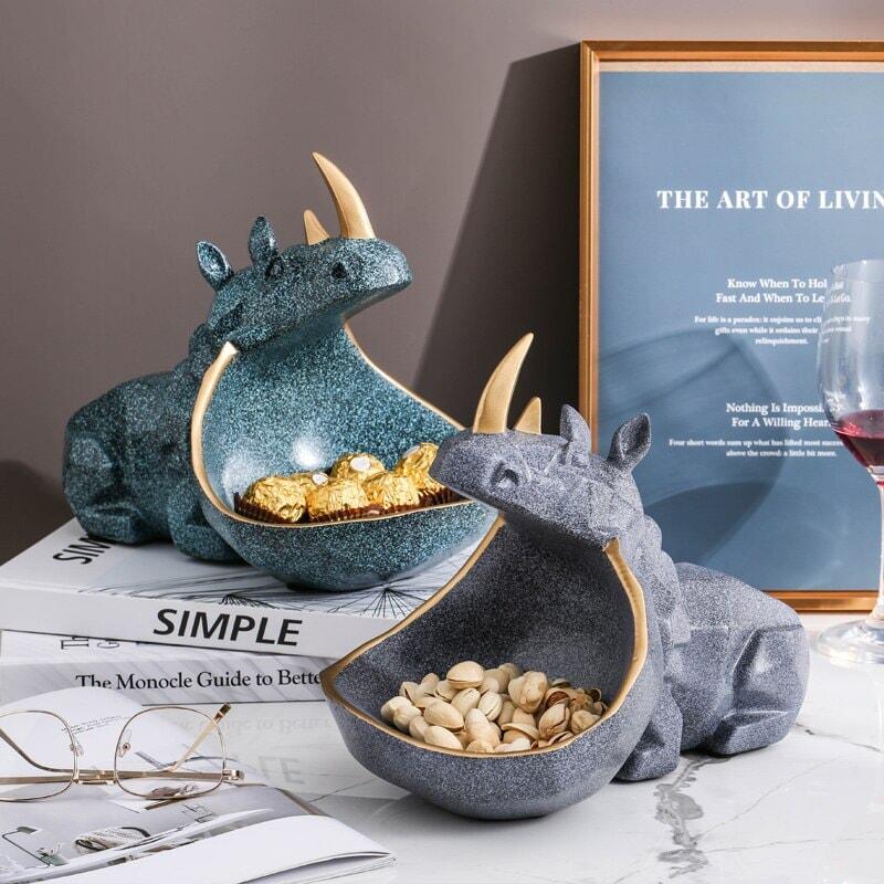 Vide Poche Design Rhinoceros | Bruno - Designix Vide poche Noir