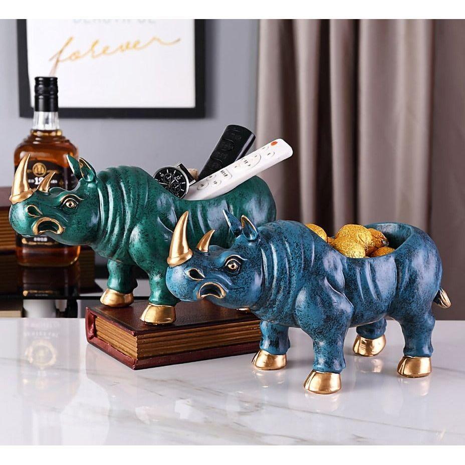 Vide Poche Design Rhinocéros | Sharky - Designix Vide poche Noir