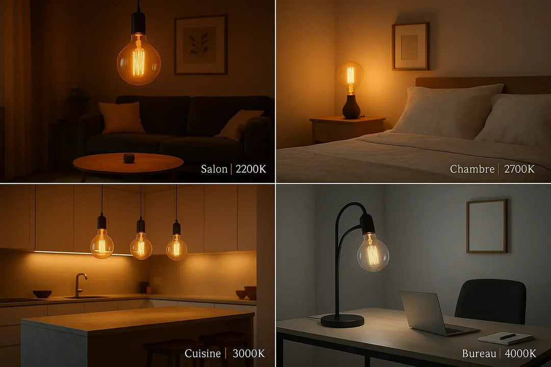 Ampoules décoratives XXL : température de couleur par pièce - Designix