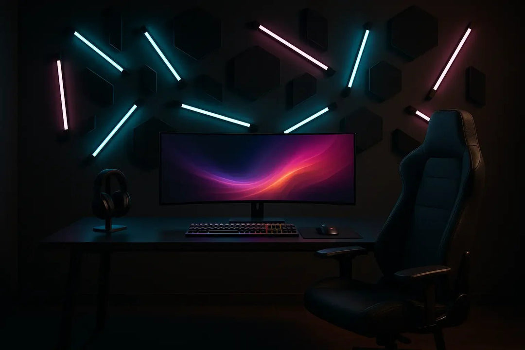 Coin gaming premium : néon LED, mobilier design sans kitsch - Designix