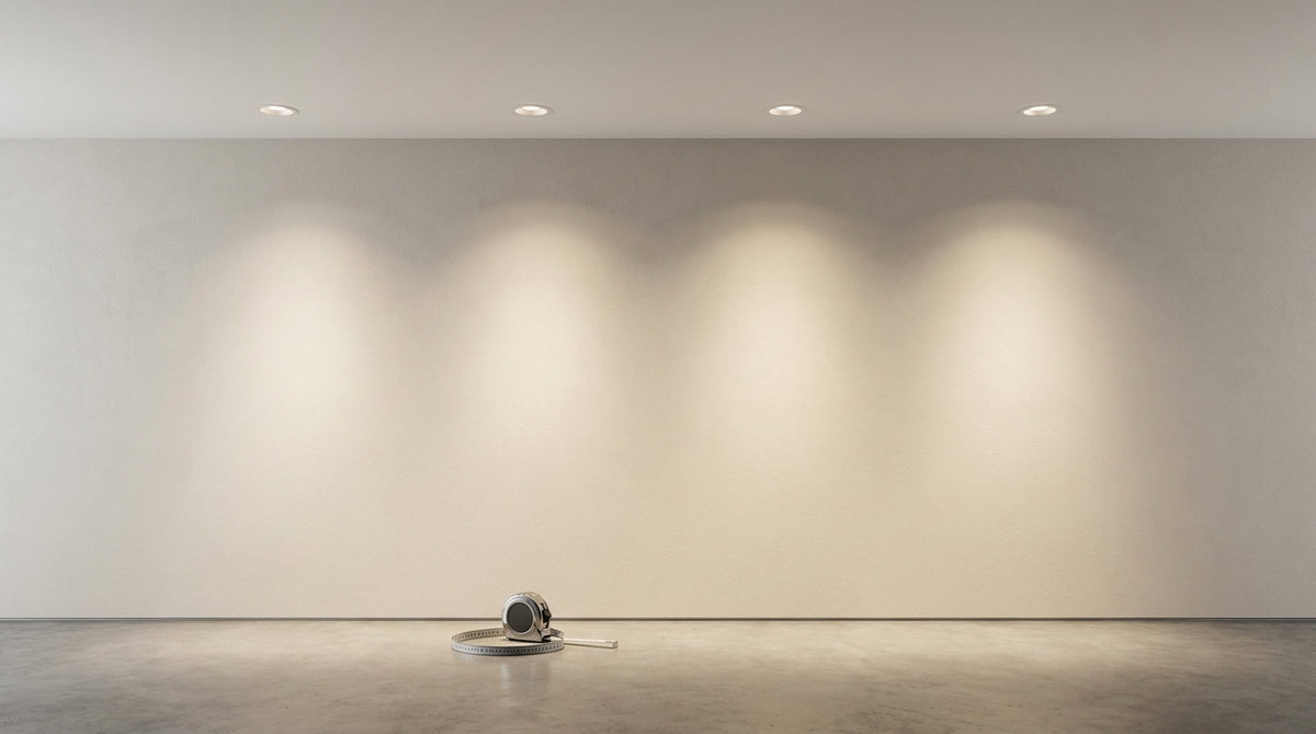 Distance entre spot plafond et mur : les mesures justes