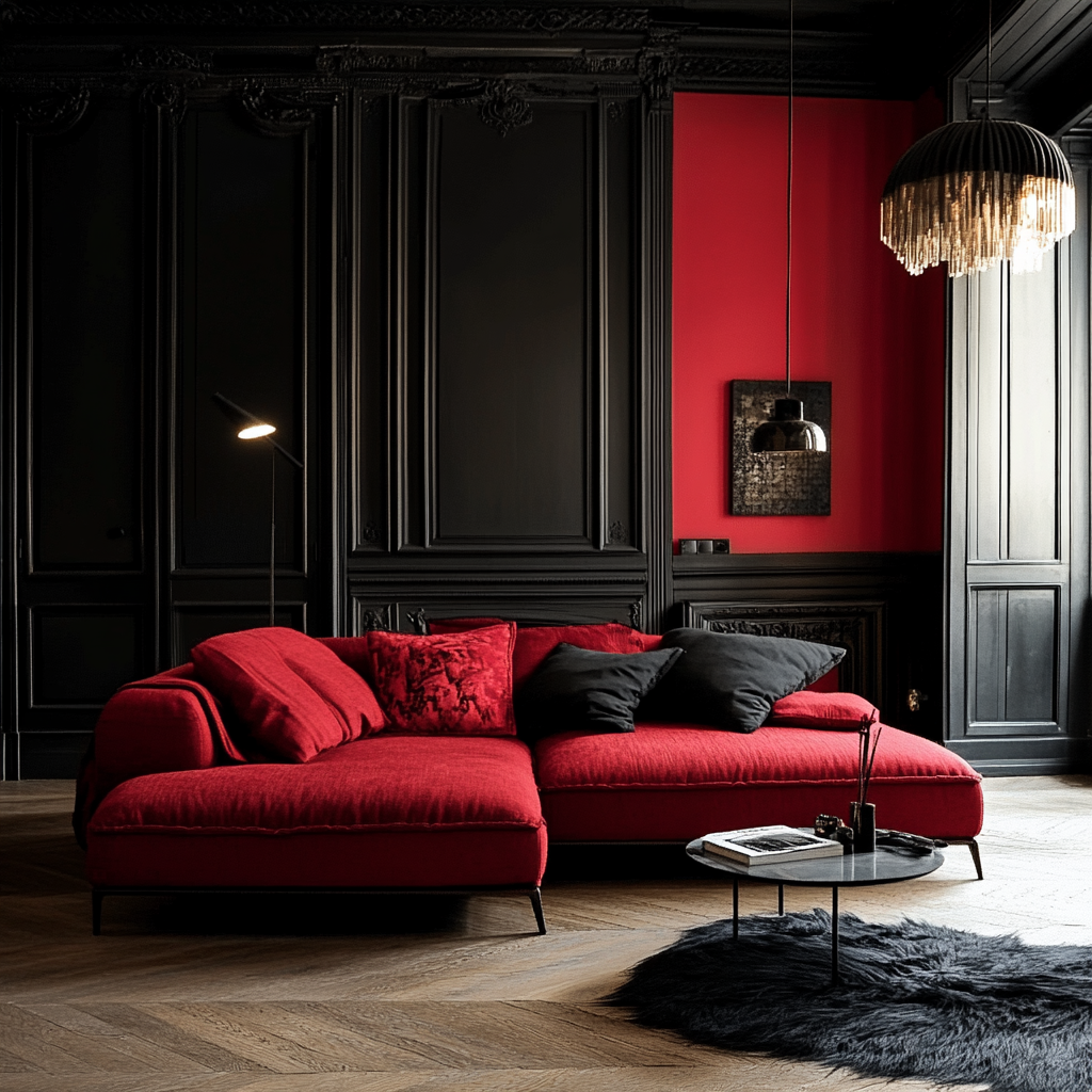 7 façons d'assortir le rouge et le noir dans votre déco