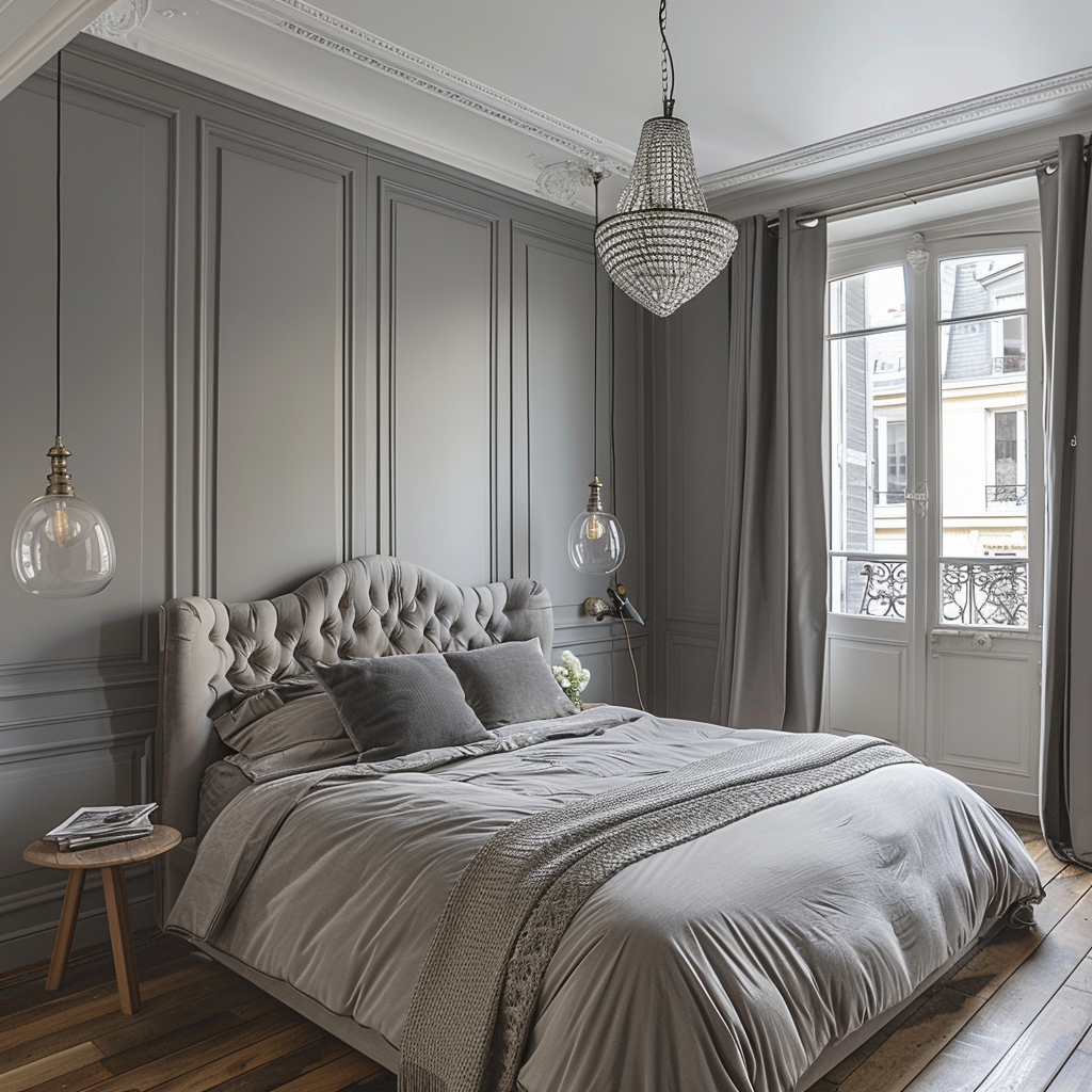 La chambre grise : intemporelle et chic