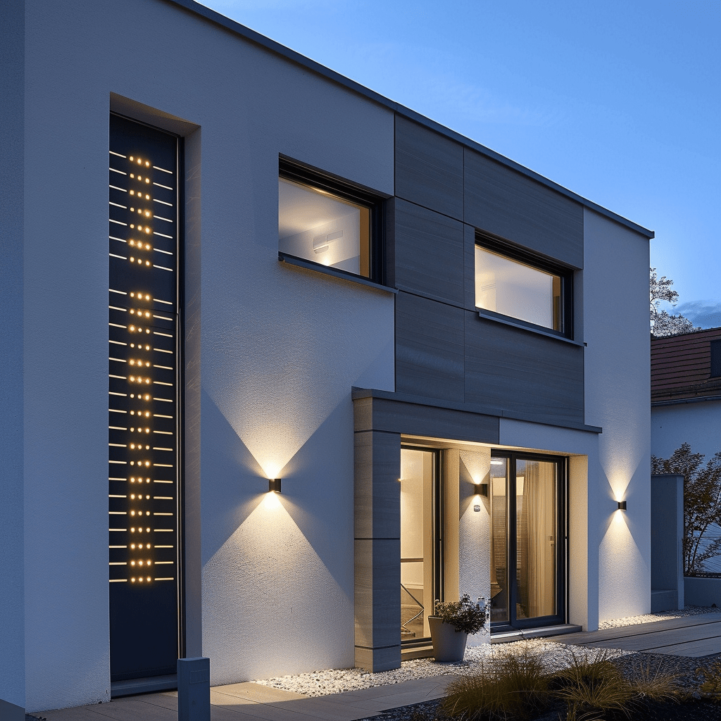 Éclairage de Façade pour Maisons et Bâtiments Commerciaux - Designix