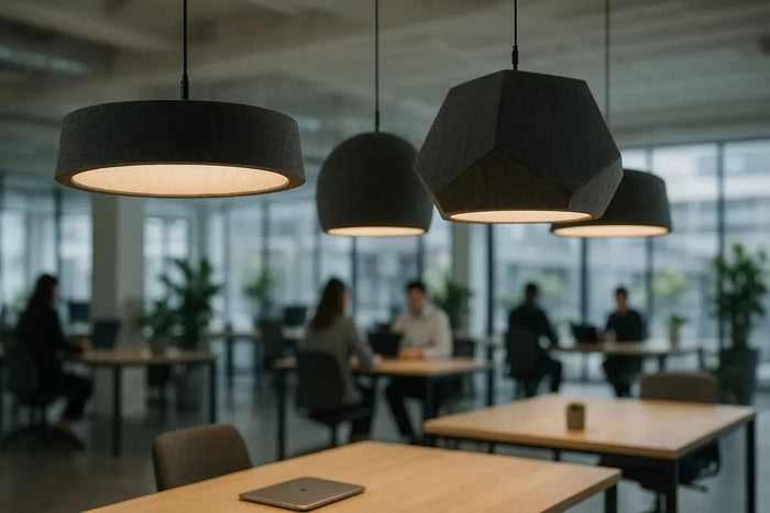 Luminaires acoustiques design open space : bruit réduit
