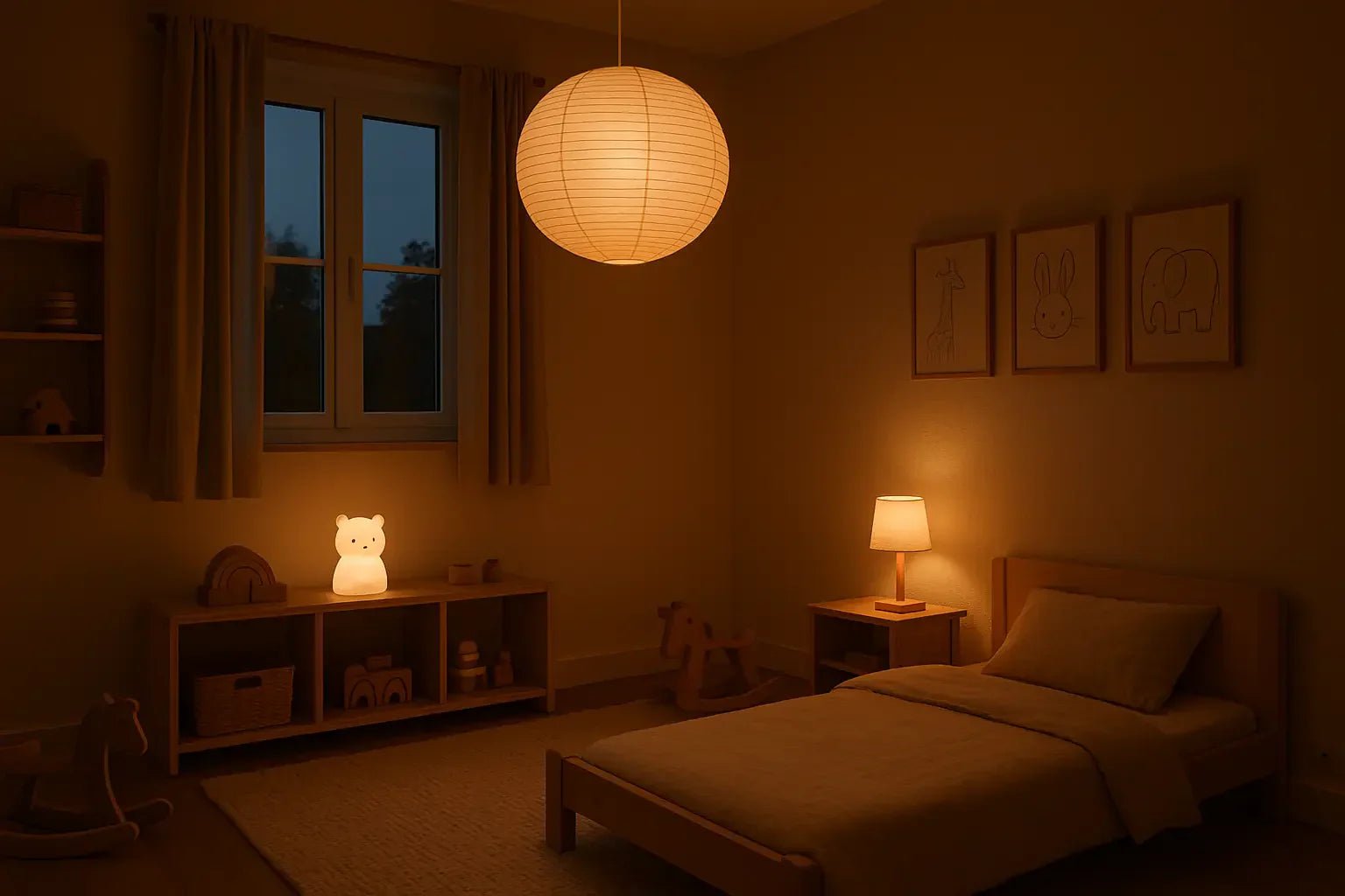 Luminaires évolutifs pour chambre d'enfant Montessori