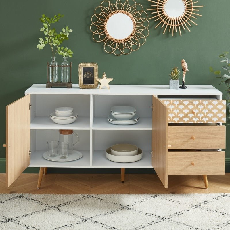 Buffet Blanc et Bois - Designix