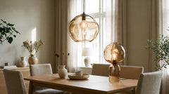 Abat-jours en verre coloris transparent