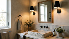 Appliques murales coloris noir pour salle de bain