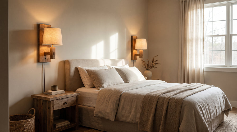 Appliques murales en bois pour chambre