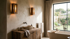 Appliques murales en bois pour salle de bain