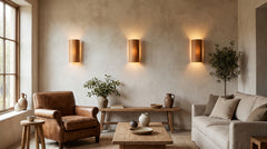 Appliques murales en bois pour salon