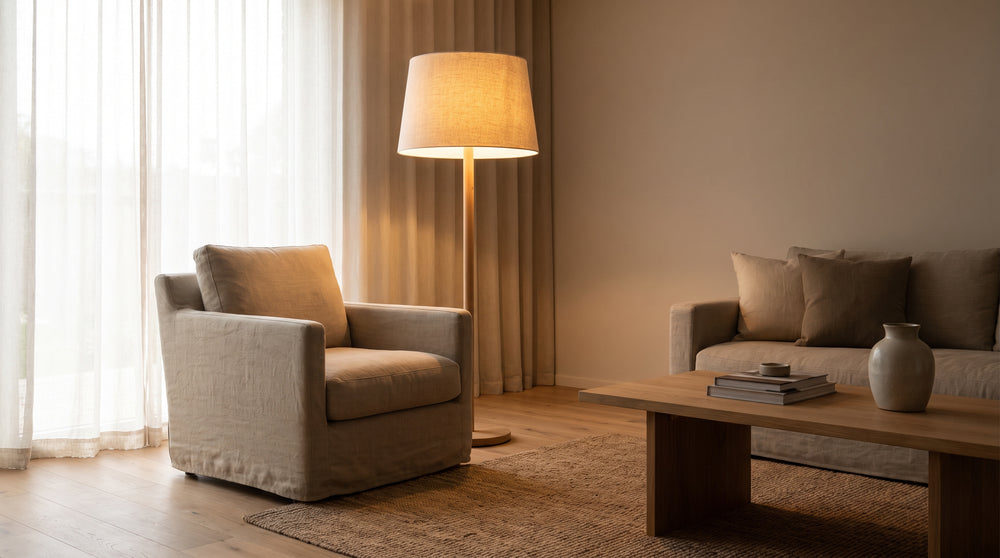 Lampadaire argenté