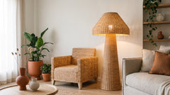 Lampadaire raphia