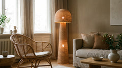 Lampadaire Rotin