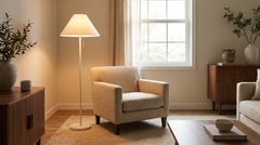Lampadaire salon blanc