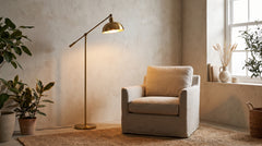 Lampadaire salon dore