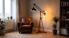 Lampadaire salon industriel