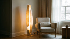 Lampadaires coloris beige pour salon