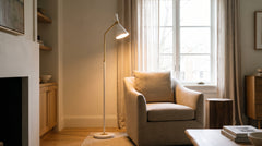 Lampadaires coloris blanc/doré