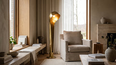 Lampadaires coloris doré design
