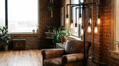 Lampadaires coloris noir style industriel