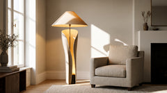 Lampadaires coloris terracotta