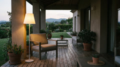 Lampadaires d'extérieur coloris blanc