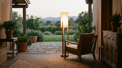 Lampadaires d'extérieur en bois