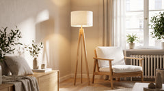 Lampadaires en bois scandinave