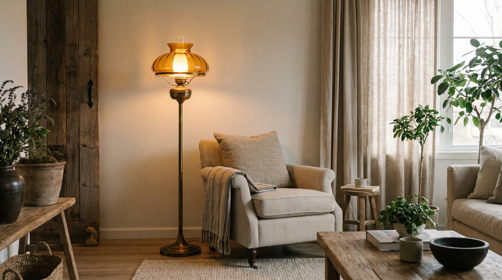 Lampadaires en métal vintage
