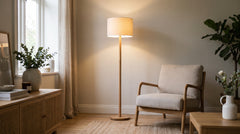 Lampadaires LED en bois