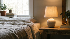 Lampe de chevet beige